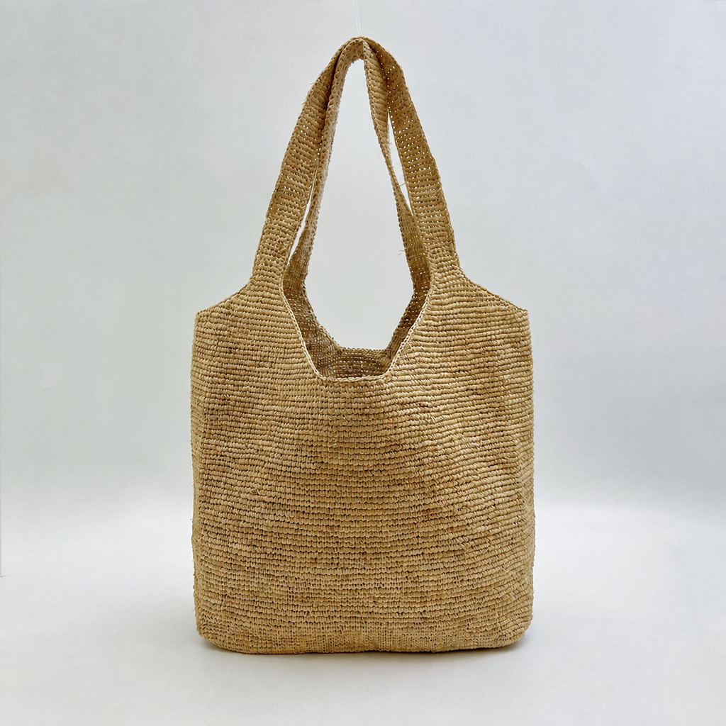 Marlowe Large Crochet Resort Tote - Tiger Canada handwoven raffia bag