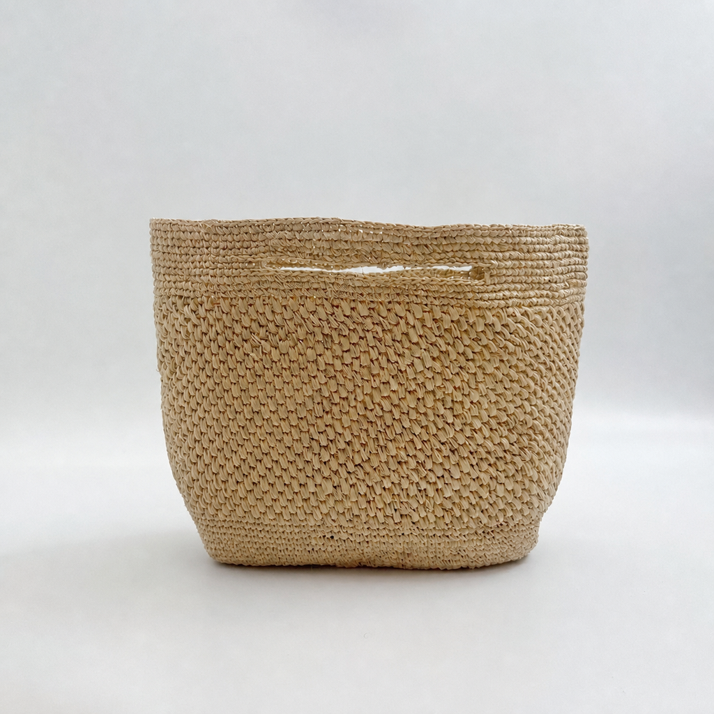 Nola Small Raffia Tote - Tiger Canada handwoven raffia bag