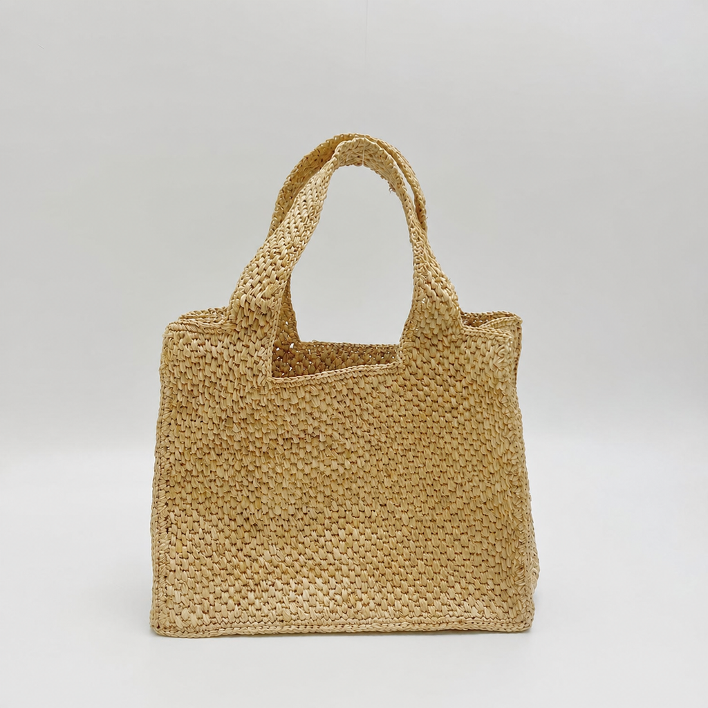Haven Minimalist Woven Tote - Tiger Canada handwoven raffia bag