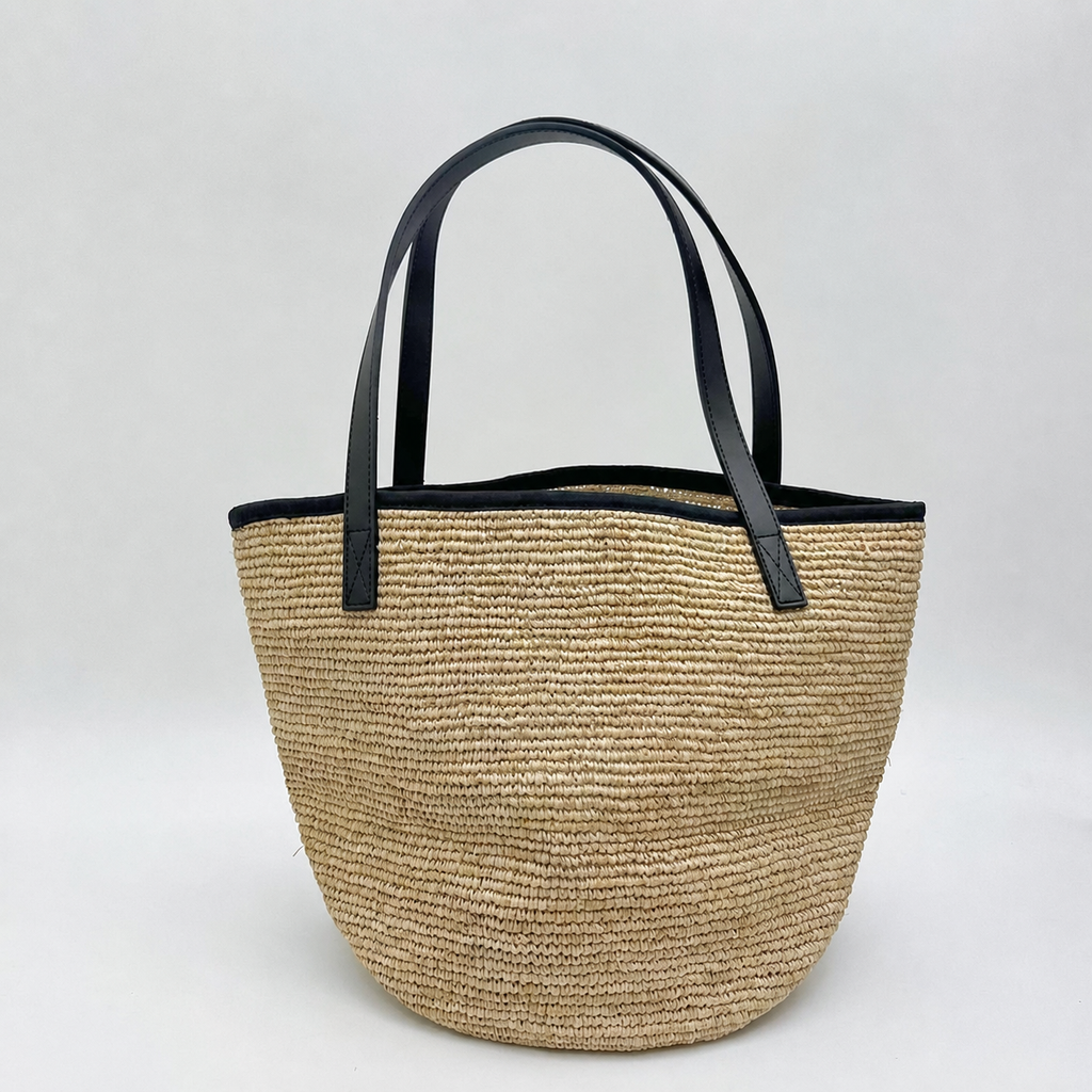 Shoreline Large Raffia Tote - Tiger Canada handwoven raffia bag