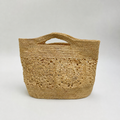 Lattice Mini Hollow-Weave Bag - Tiger Canada handwoven raffia bag