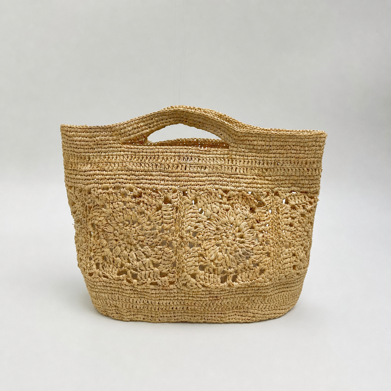 Lattice Mini Hollow-Weave Bag - Tiger Canada handwoven raffia bag