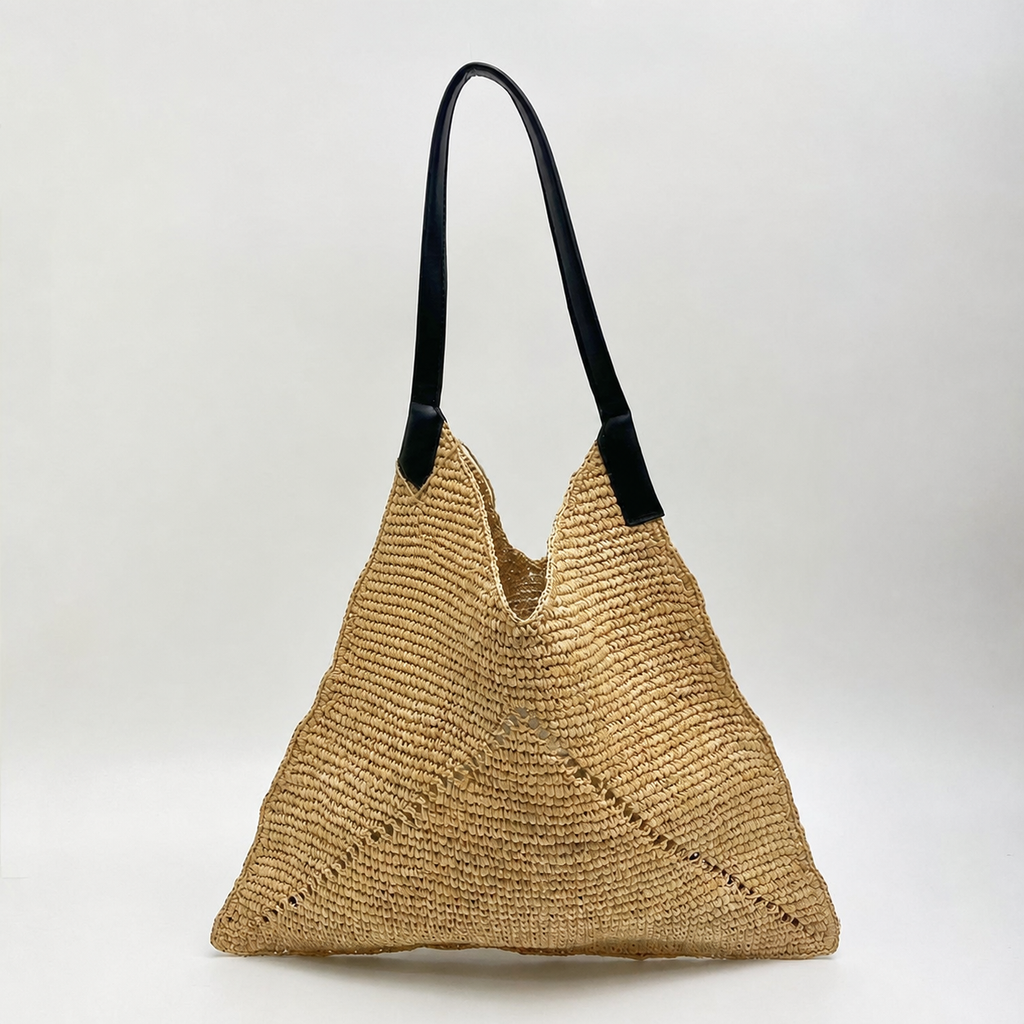 Trielle Raffia Shoulder Bag - Tiger Canada handwoven raffia bag